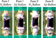 Figure 5. Reflow atmosphere influence on SAC305 solder joints